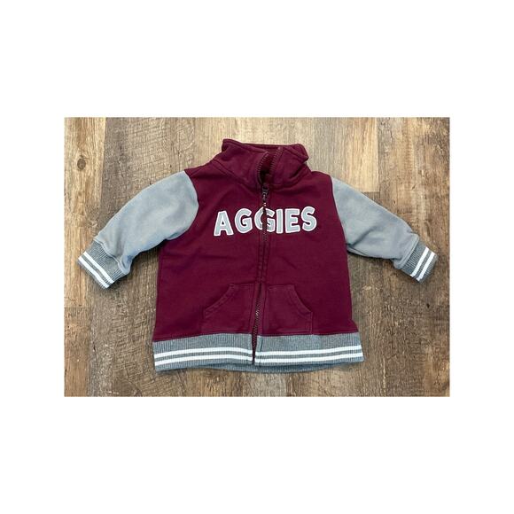 Texas A&M 12-18 months full zip fleece bomber jacket by Colosseum - Picture 1 of 7